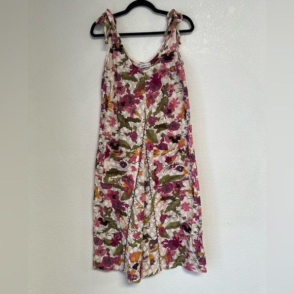 Zara Floral Textured Jumpsuit Cover Up 8 NWOT Resort Wear / Vacation - Picture 3 of 9